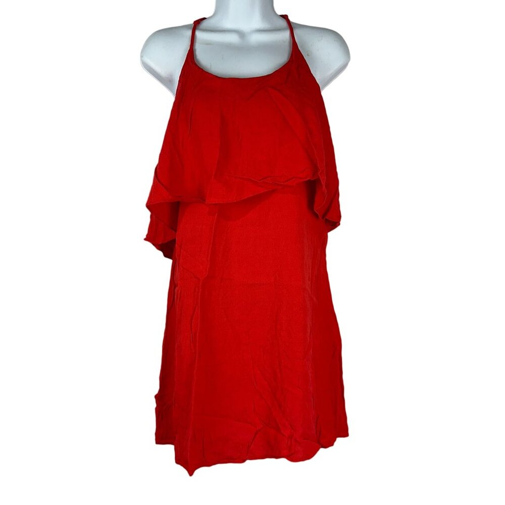 Red Forever 21 Sleeveless Layered Mini Dress Size Large